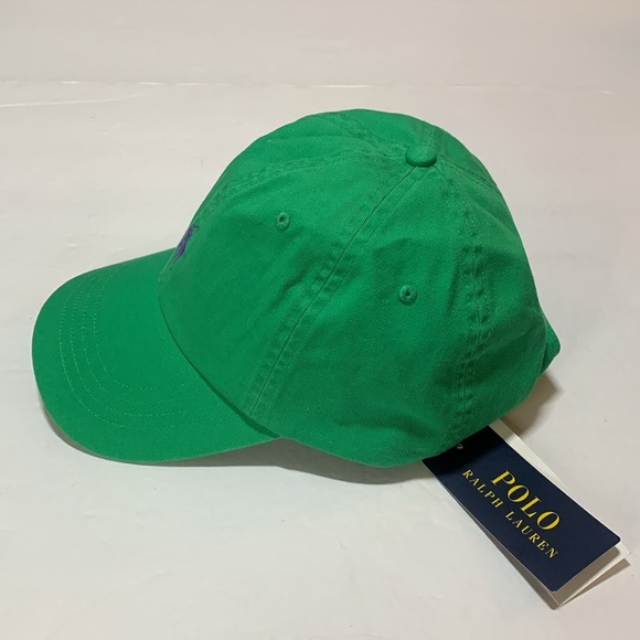 Polo Ralph Lauren Cotton Chino Sports Cap Green New - Picture 3 of 10